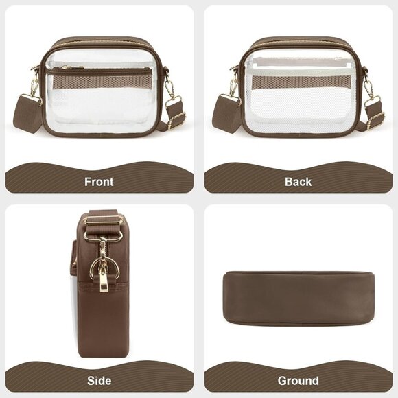 Clear Crossbody Bag, Stadium Approved Clear Purse Bag for Concerts Sports Events - Picture 9 of 9